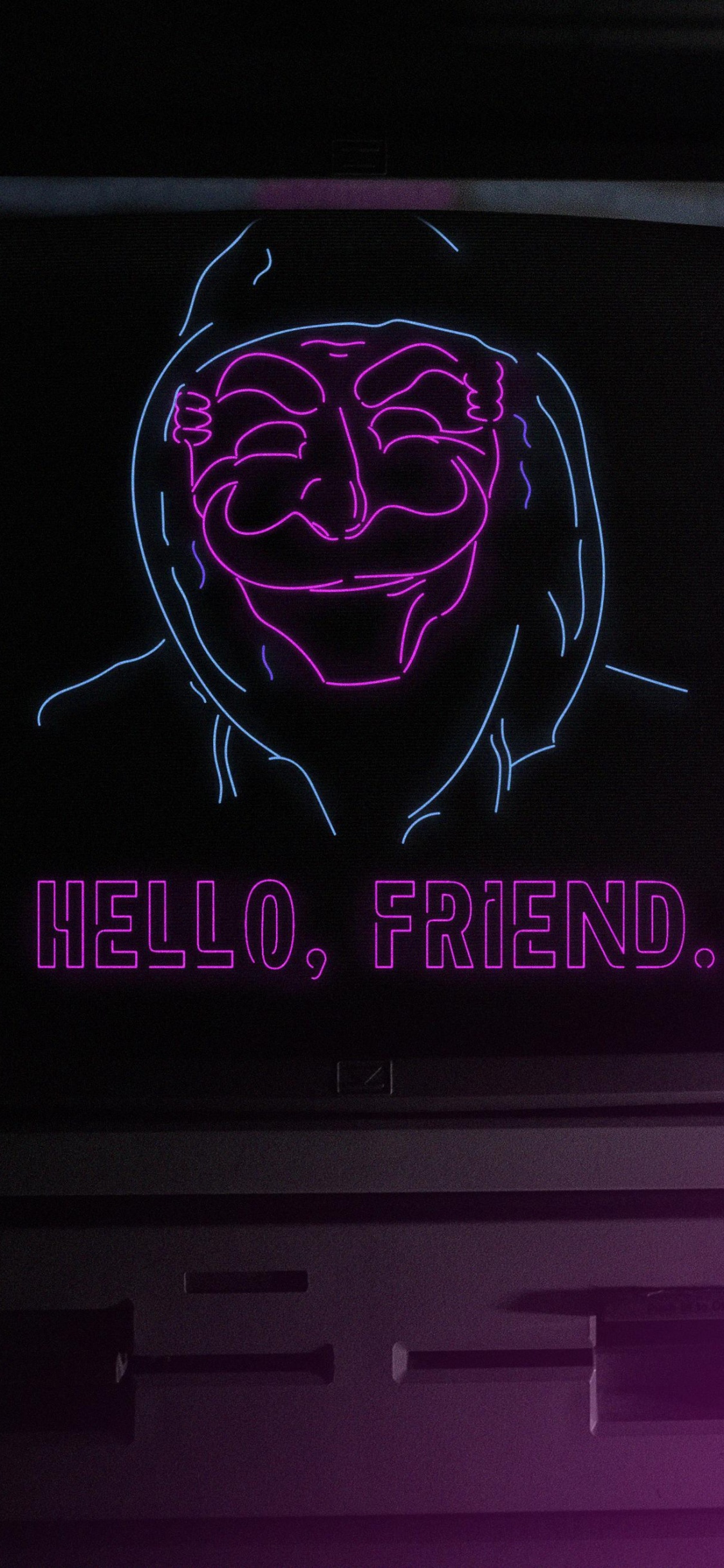 Обои eps1 0 hellofriend мова, розовый, пурпур, технологии, электронное устройство в разрешении 1125x2436