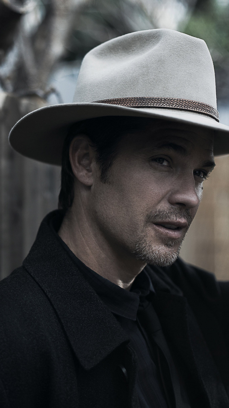 Обои Тимоти Олифант, Оправдано, Рейлан Гивенс, вестерн, шляпа в разрешении 750x1334