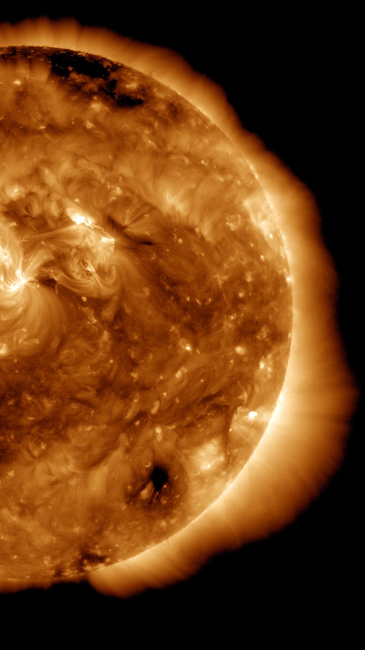 Обои солнце, астрономический объект, атмосфера, космос, планета в разрешении 720x1280