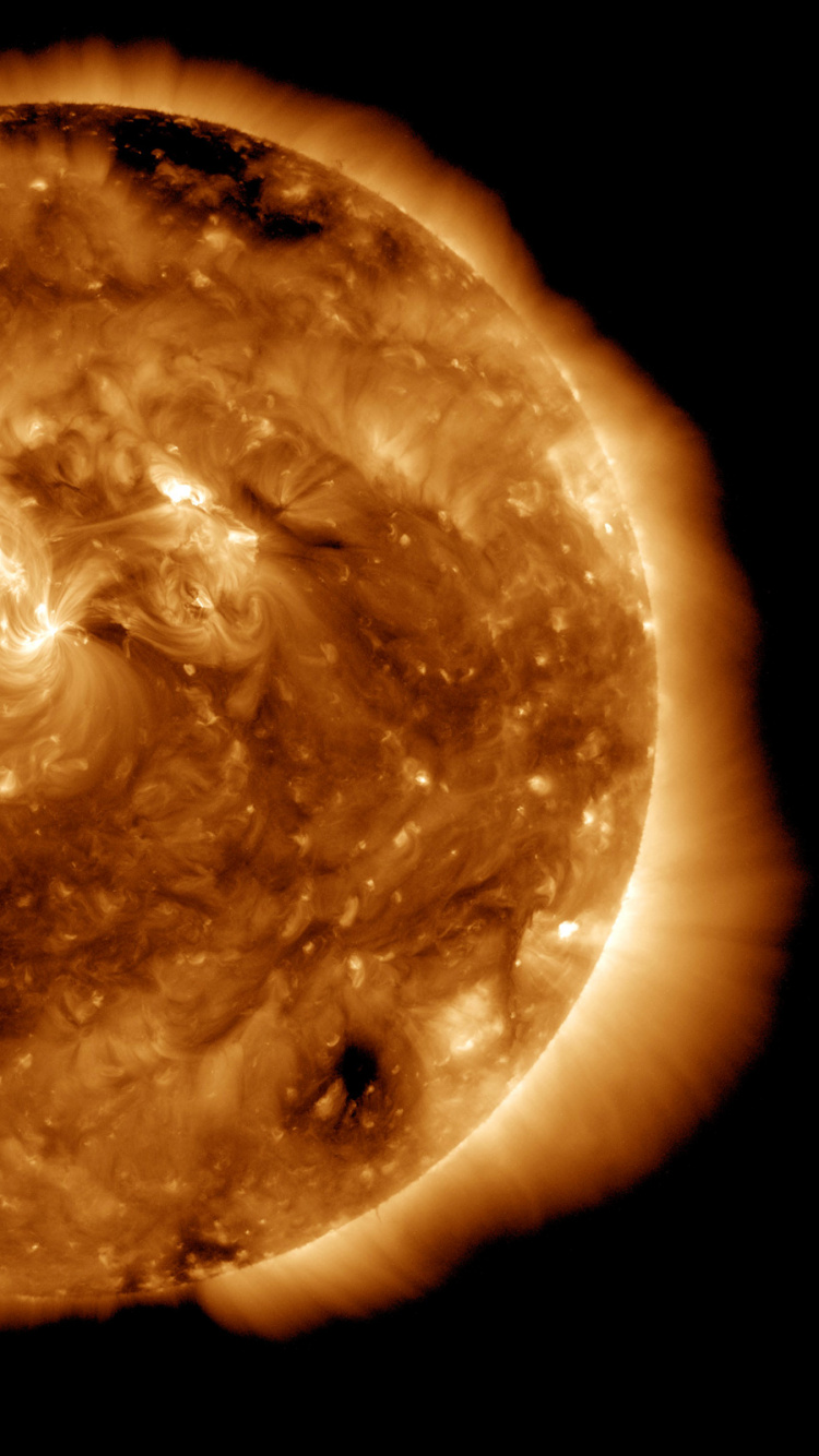 Обои солнце, астрономический объект, атмосфера, космос, планета в разрешении 750x1334