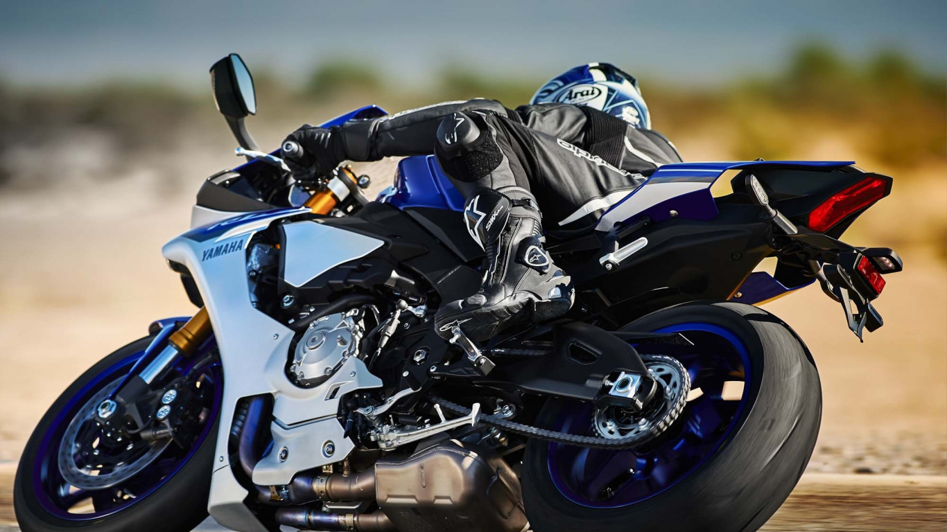 Обои Ямаха YZF, мотоцикл, корпорация Yamaha, мотоспорт, супербайк в разрешении 1366x768