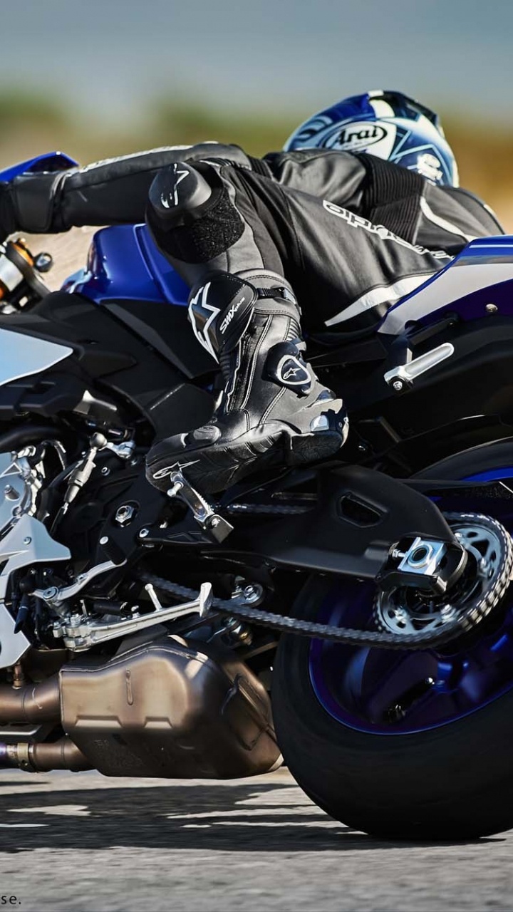 Обои Ямаха YZF, мотоцикл, корпорация Yamaha, мотоспорт, супербайк в разрешении 720x1280