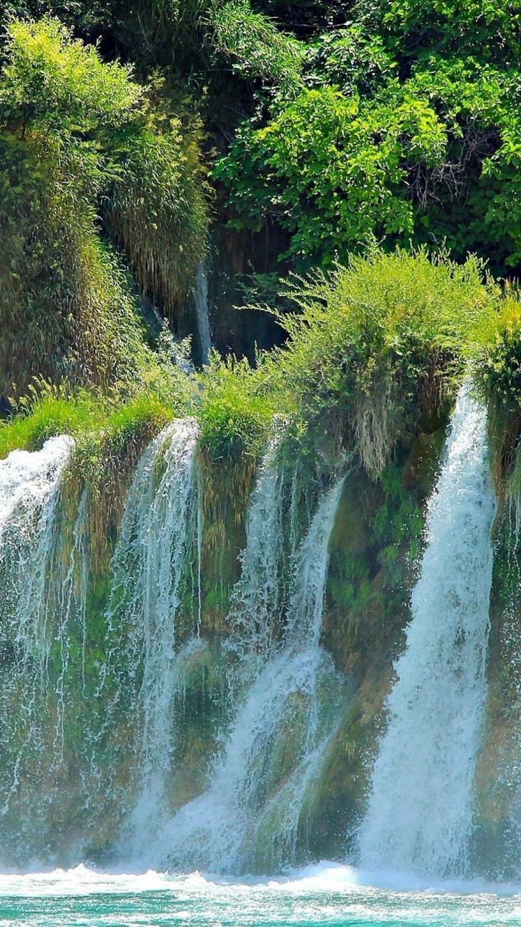 Обои национальный парк крка, водопад, национальный парк, парк, Крка в разрешении 750x1334