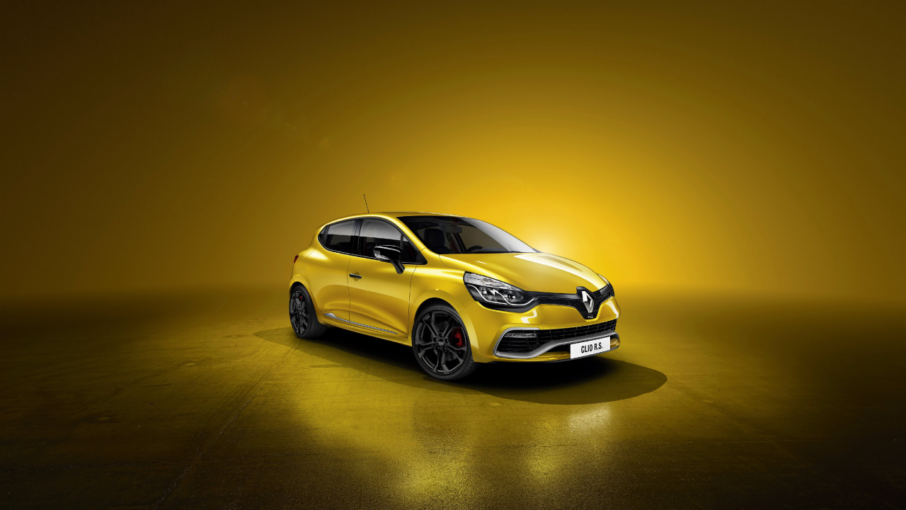 Обои Рено, авто, Рено Спорт, желтый, Хот-хэтч в разрешении 1280x720