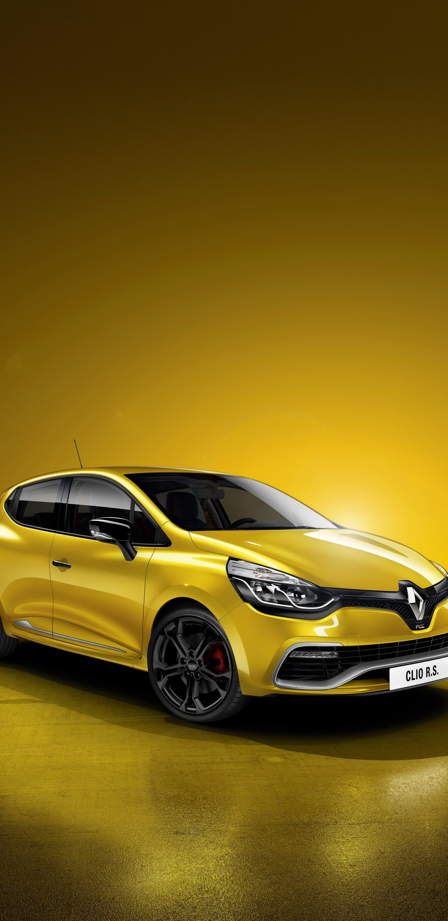 Обои Рено, авто, Рено Спорт, желтый, Хот-хэтч в разрешении 1440x2960
