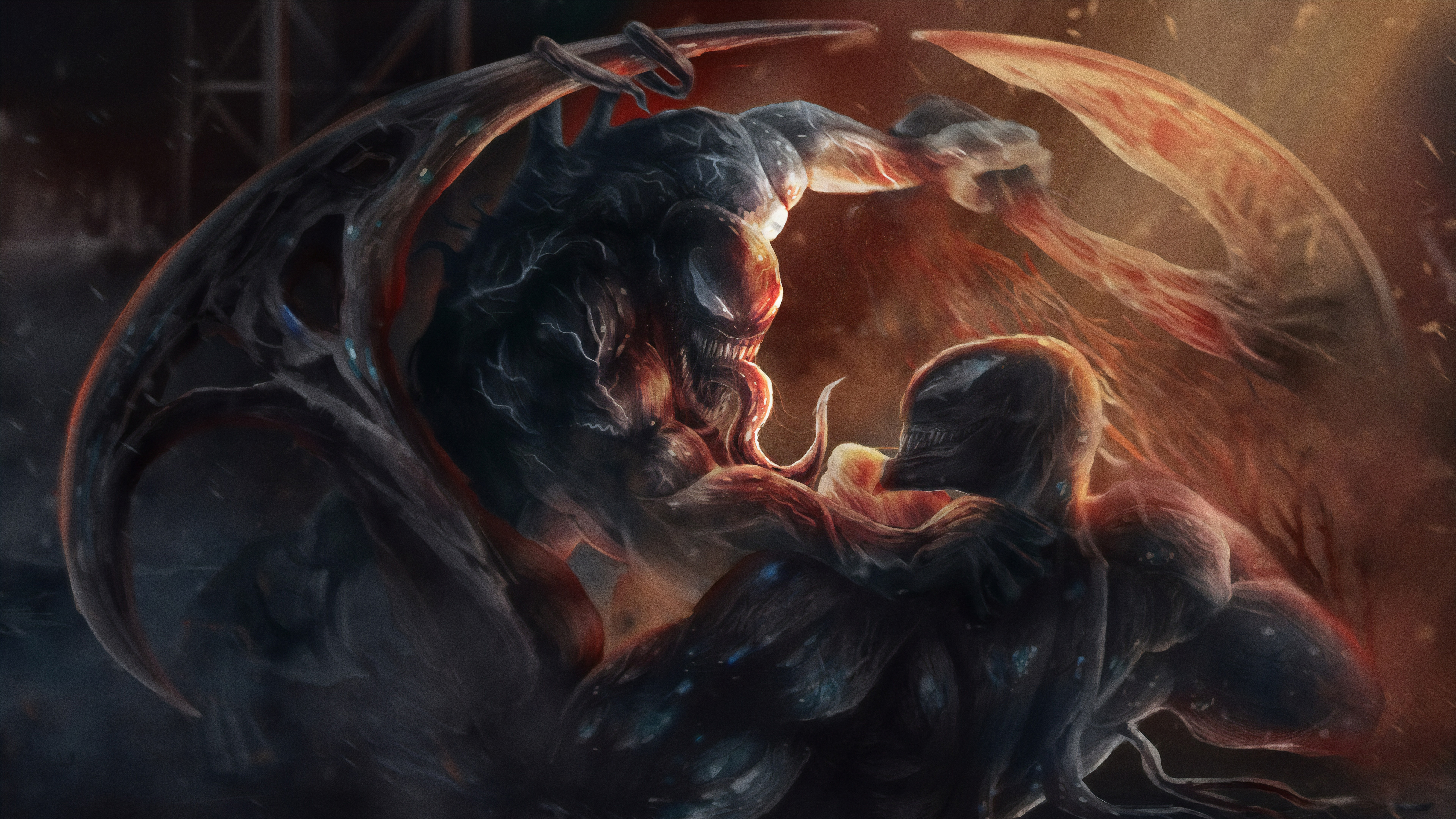 Обои веном, комиксы Марвел, демон, мифология, сверхъестественное существо в разрешении 7680x4320