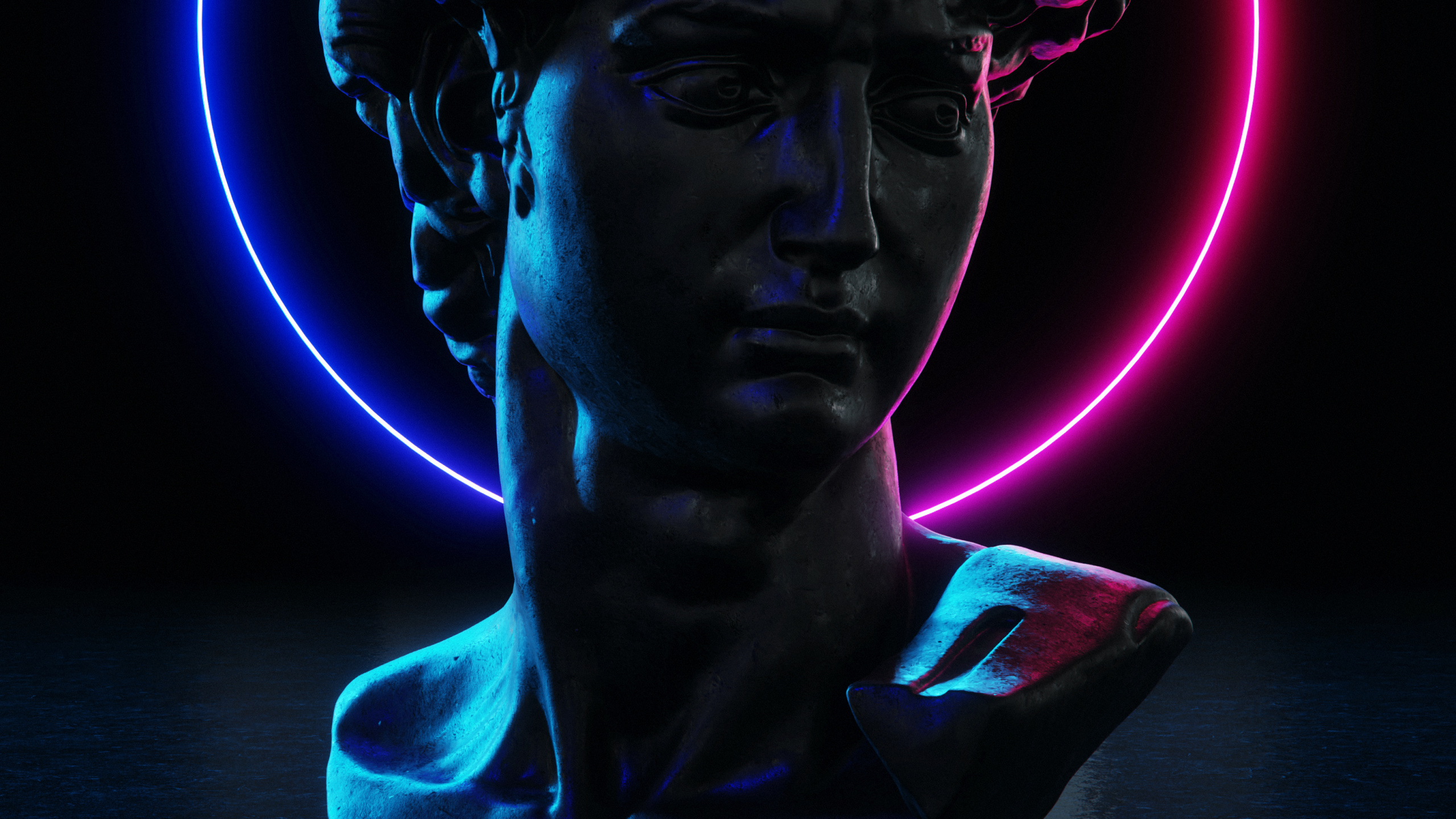 Обои скульптура, статуя, арт, древнегреческая скульптура, визуальное искусство в разрешении 2560x1440