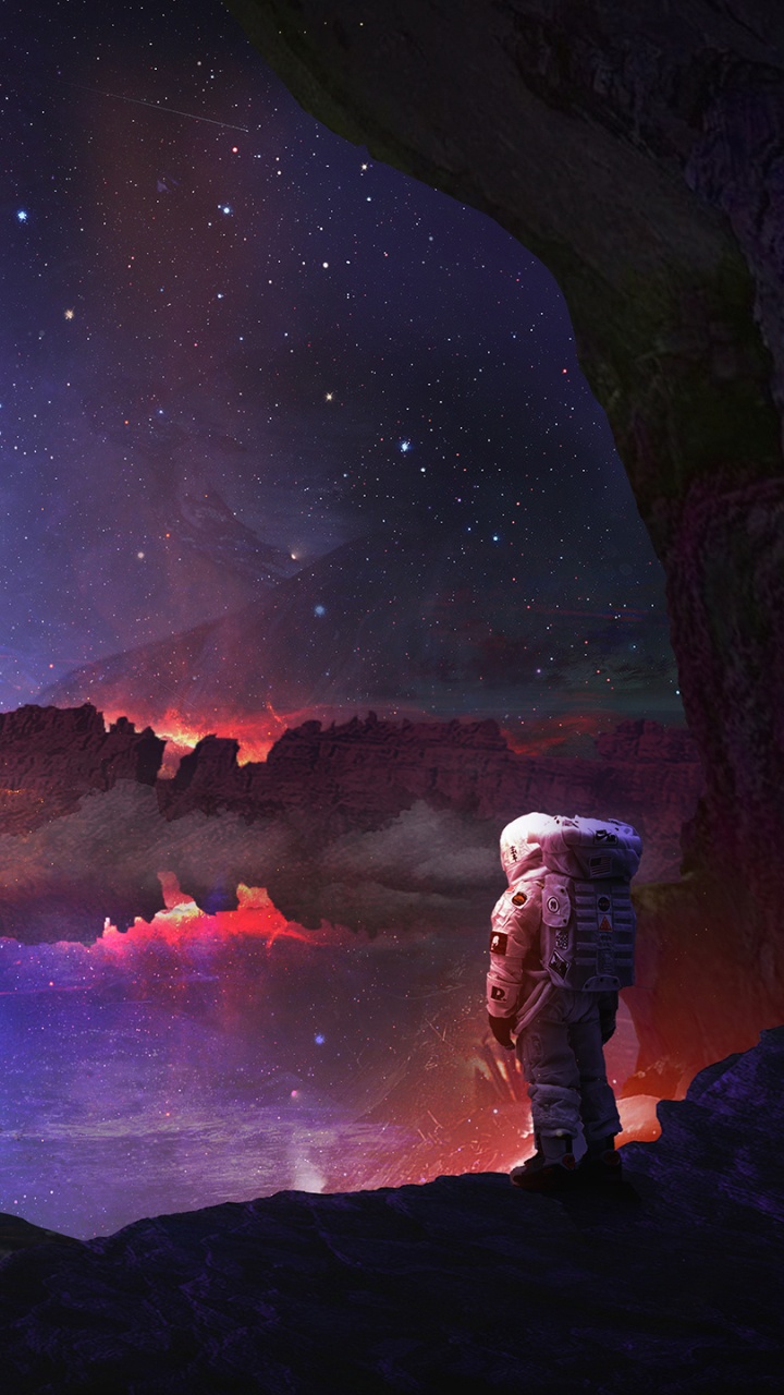 Обои формирование, пещера, мир, рок, прибрежные и океанические рельефы в разрешении 720x1280