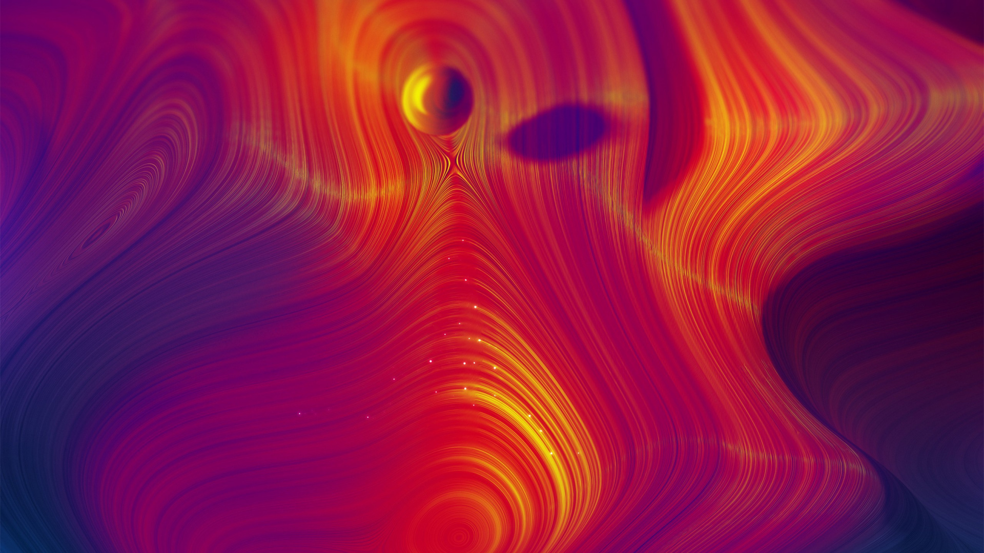 Обои розовый, фрактальное искусство, графика, крупный план, круг в разрешении 1920x1080