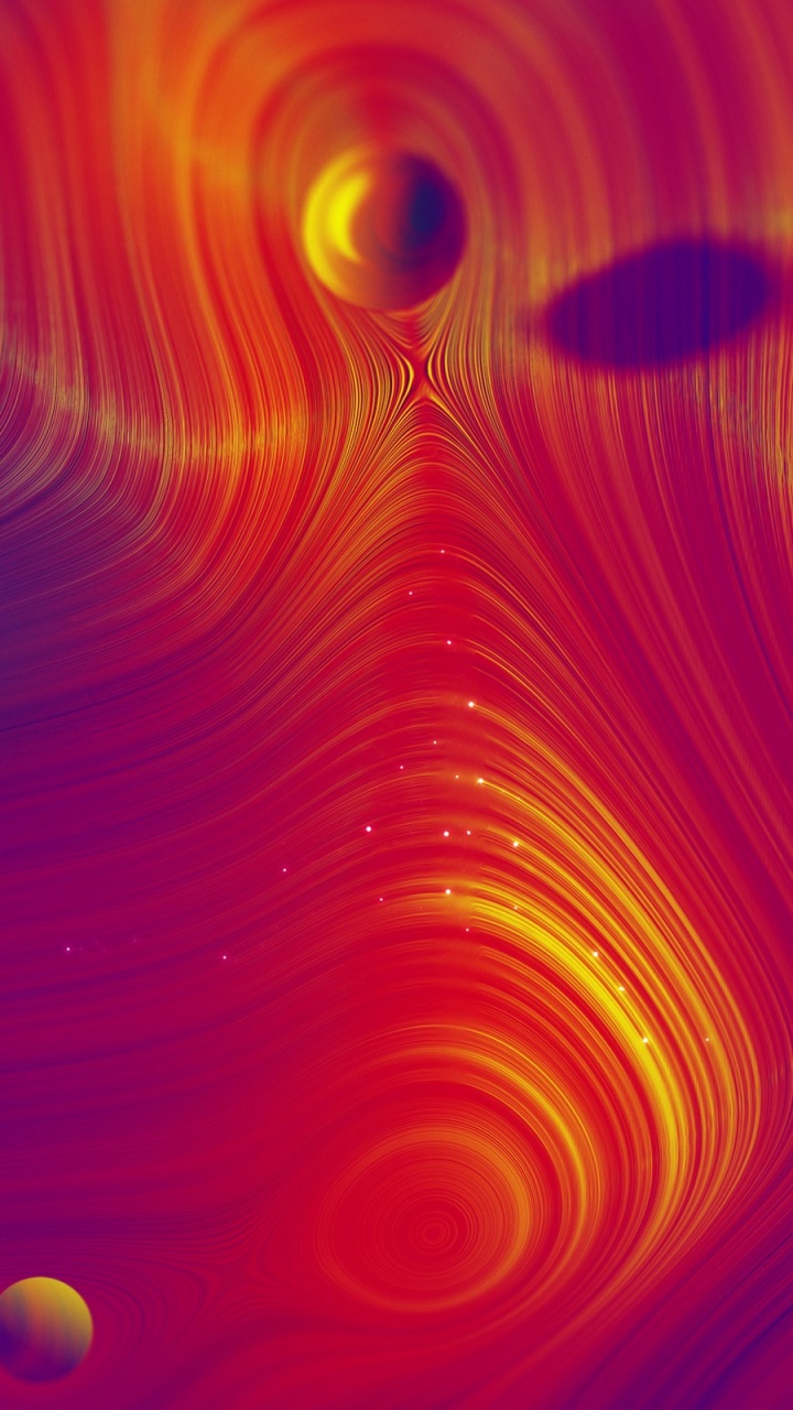 Обои розовый, фрактальное искусство, графика, крупный план, круг в разрешении 720x1280