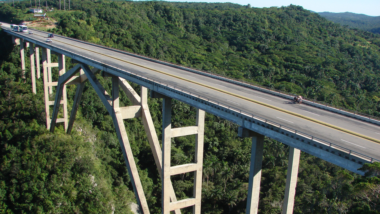 Обои Bacunayagua, Гавана, Варадеро, Мост Bacunayagua, мост в разрешении 1280x720