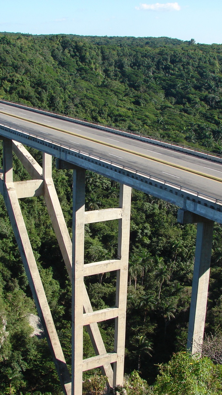 Обои Bacunayagua, Гавана, Варадеро, Мост Bacunayagua, мост в разрешении 720x1280