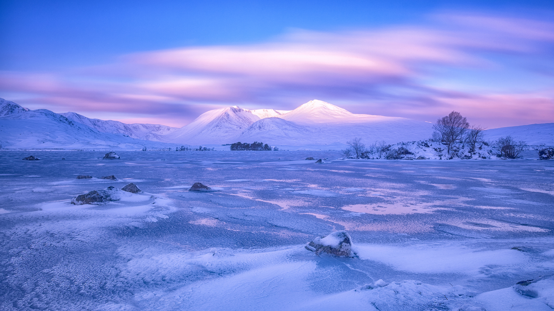 Обои Раннок Moor, зима, гора, снег, замораживание в разрешении 1920x1080