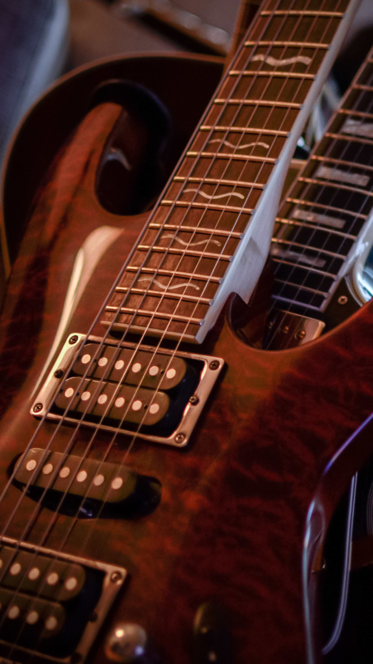 Обои гитара, электрогитара, струнный инструмент, музыкальный инструмент, щипковые струнные инструменты в разрешении 750x1334