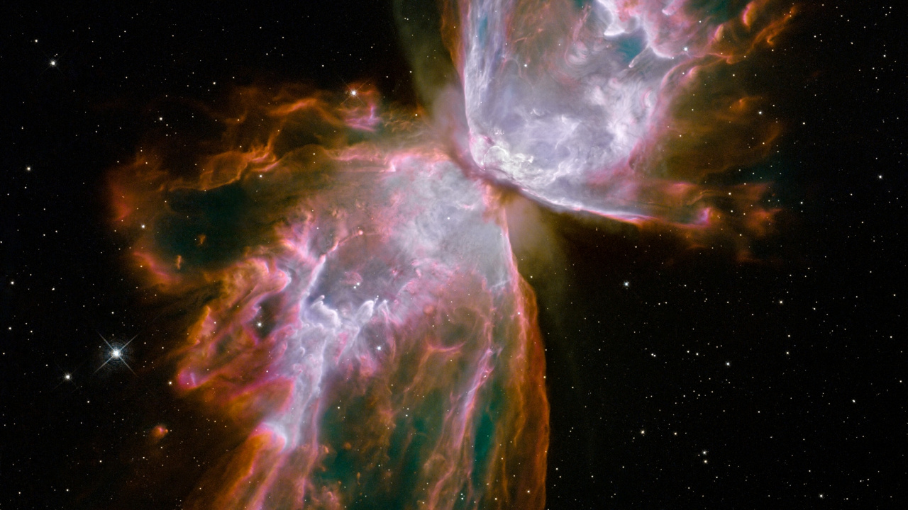 Обои туманность бабочка, туманность, звезда, Или NGC 6302, Астрономия в разрешении 1280x720