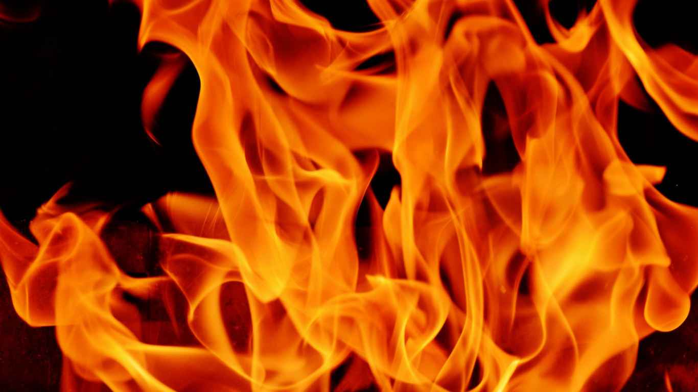 Обои огонь, пламя, Апельсин, пожар, пожарная безопасность в разрешении 1366x768