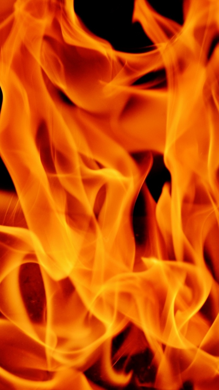 Обои огонь, пламя, Апельсин, пожар, пожарная безопасность в разрешении 720x1280