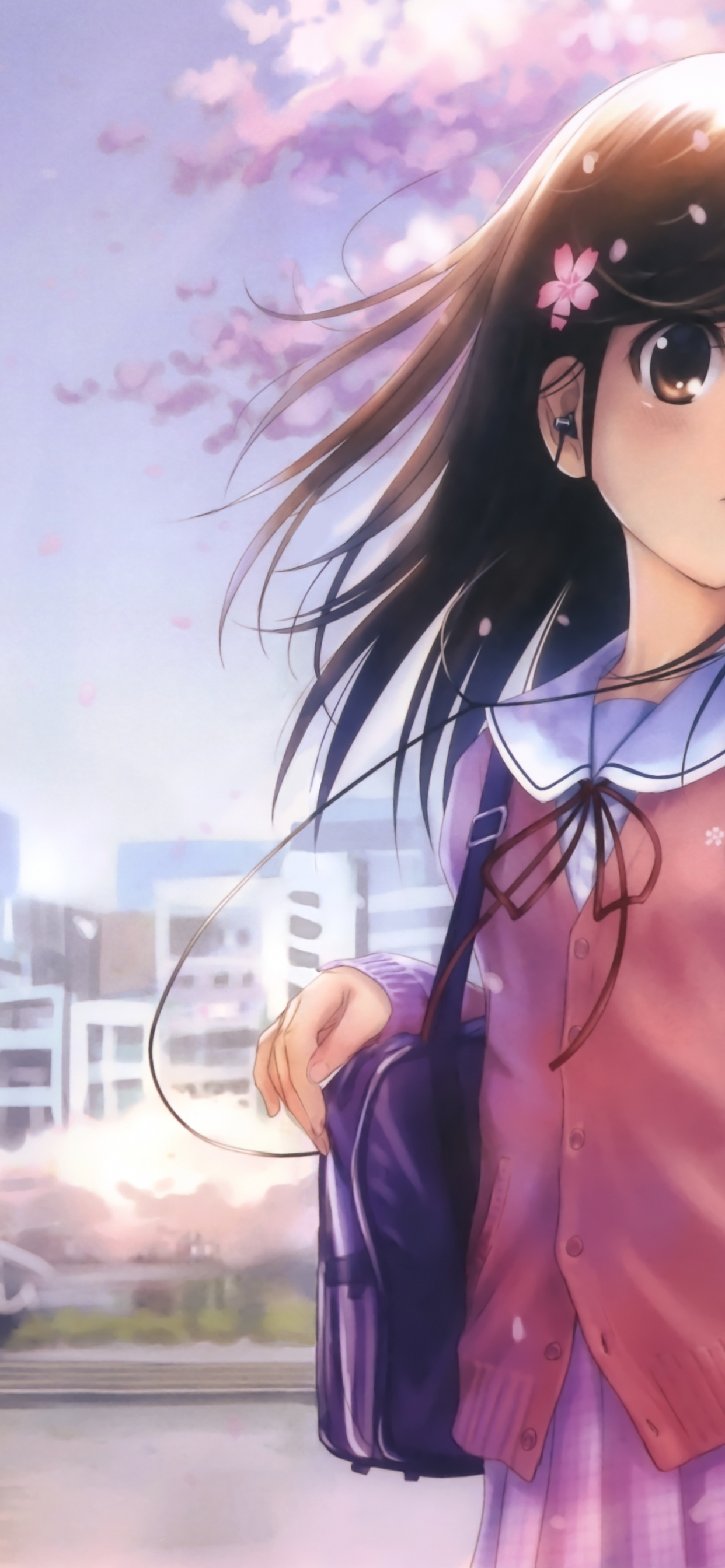 Обои музыка, видео, постер, длинные волосы, каштановые волосы в разрешении 1242x2688