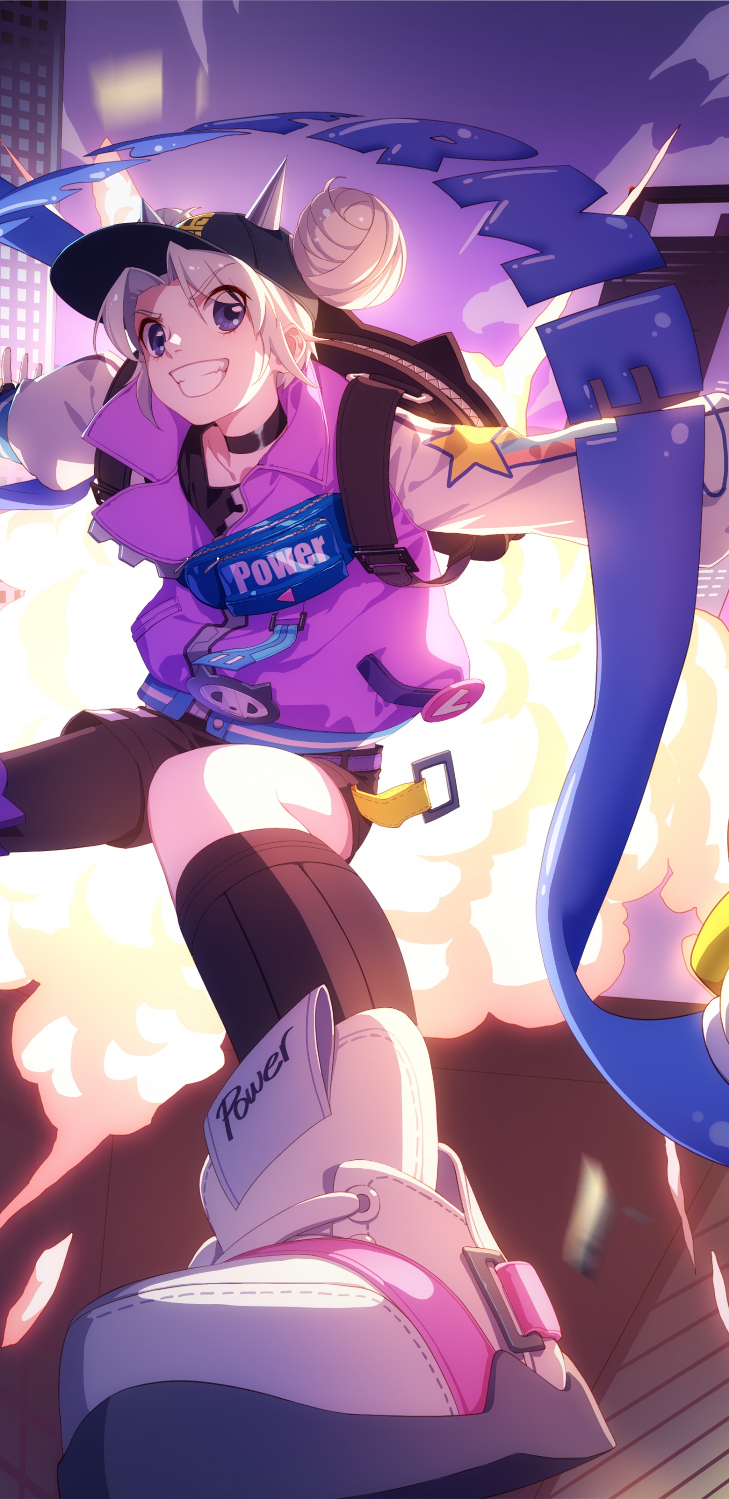 Обои аниме, пурпур, иллюстрация, графический дизайн, забава в разрешении 1440x2960