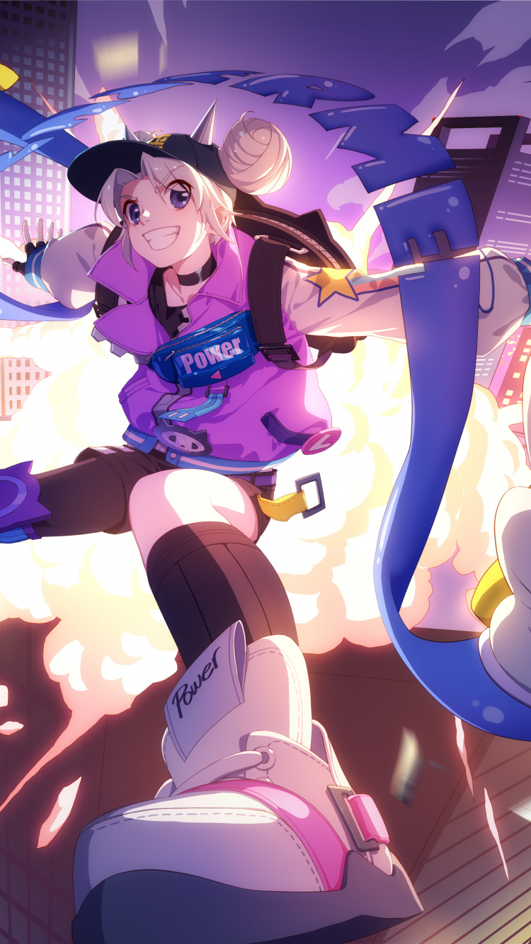 Обои аниме, пурпур, иллюстрация, графический дизайн, забава в разрешении 750x1334