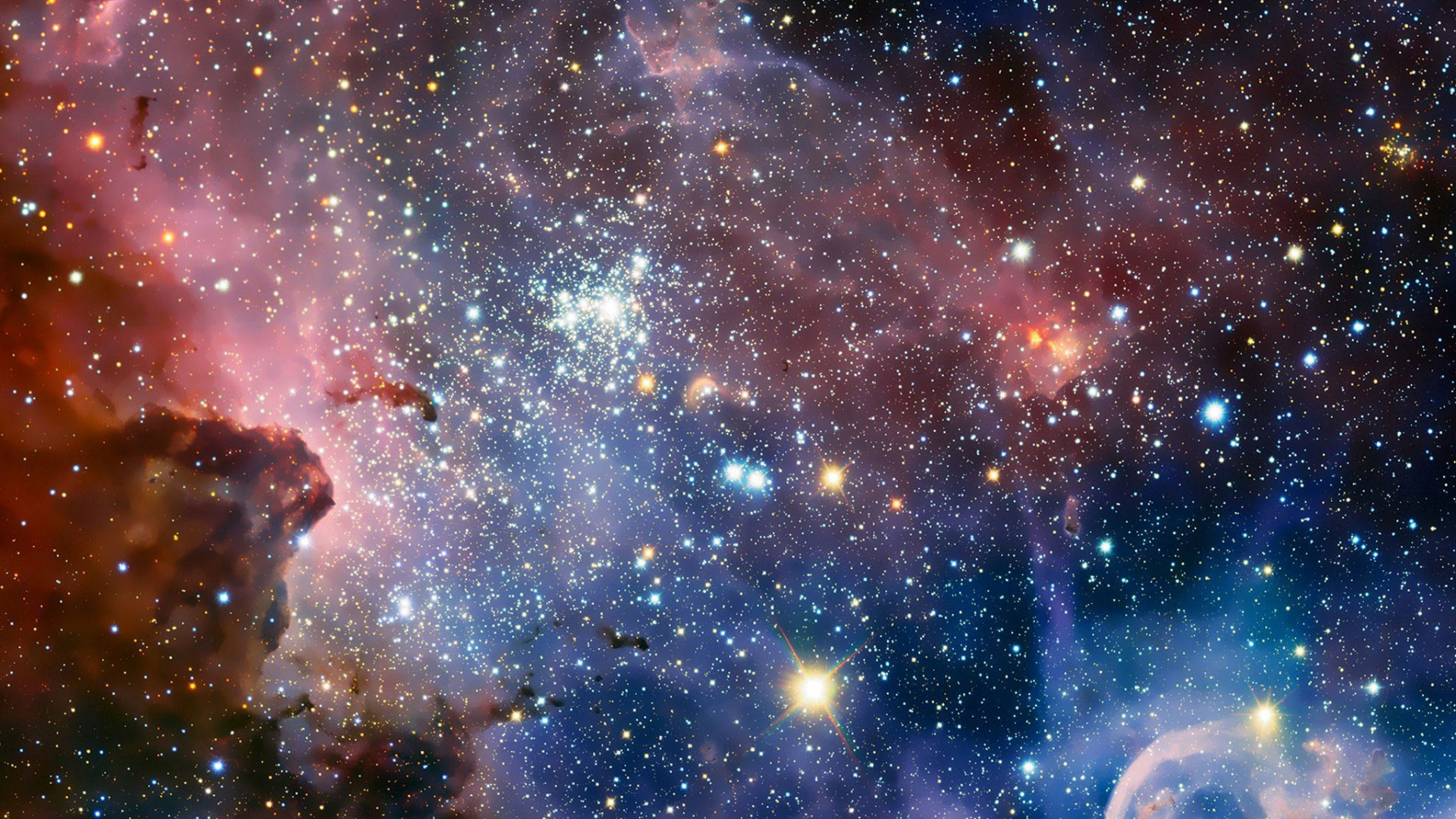 Обои туманность, Галактика, космическое пространство, астрономический объект, атмосфера в разрешении 1920x1080