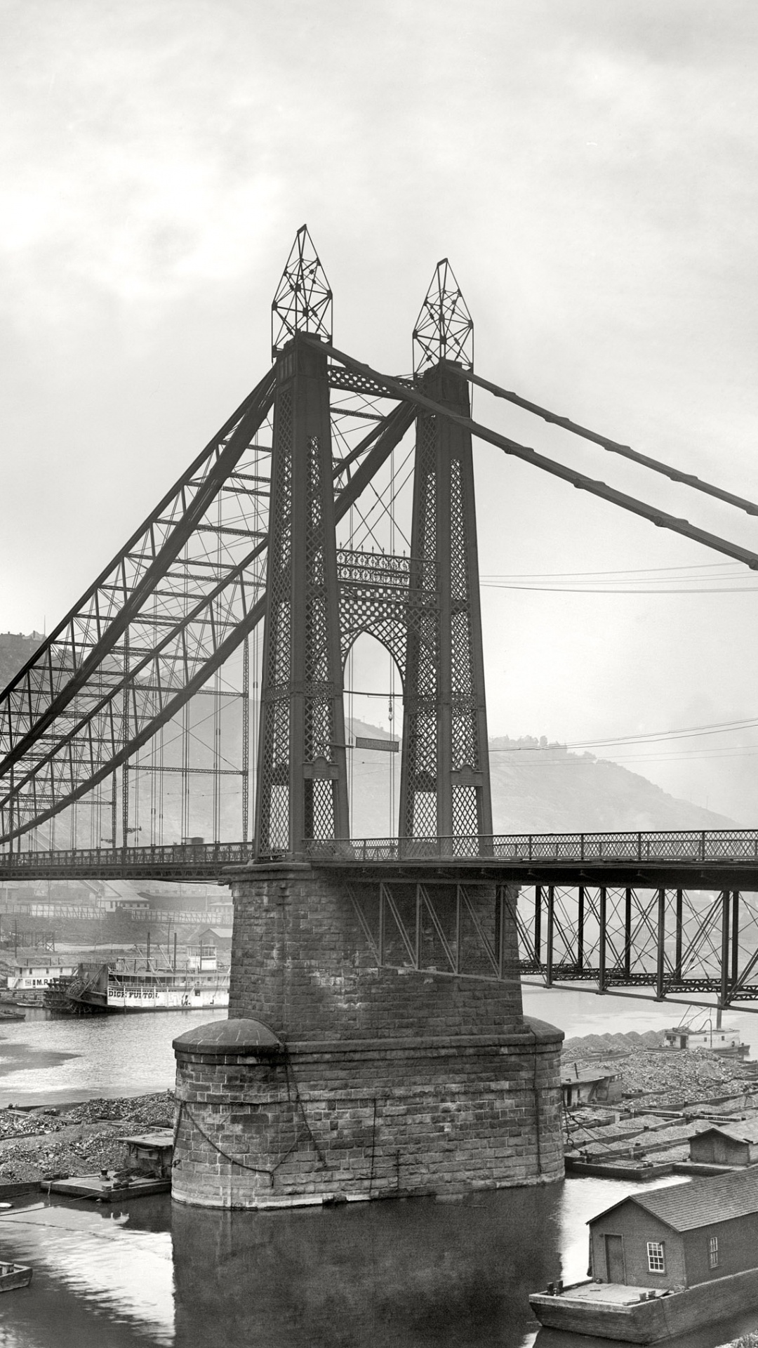 Обои Мост Футов Питт, Фуникулер Дюкень Инклайн, Реки Мононгахелы, Смитфилд-Стрит-Бридж, мост в разрешении 1080x1920