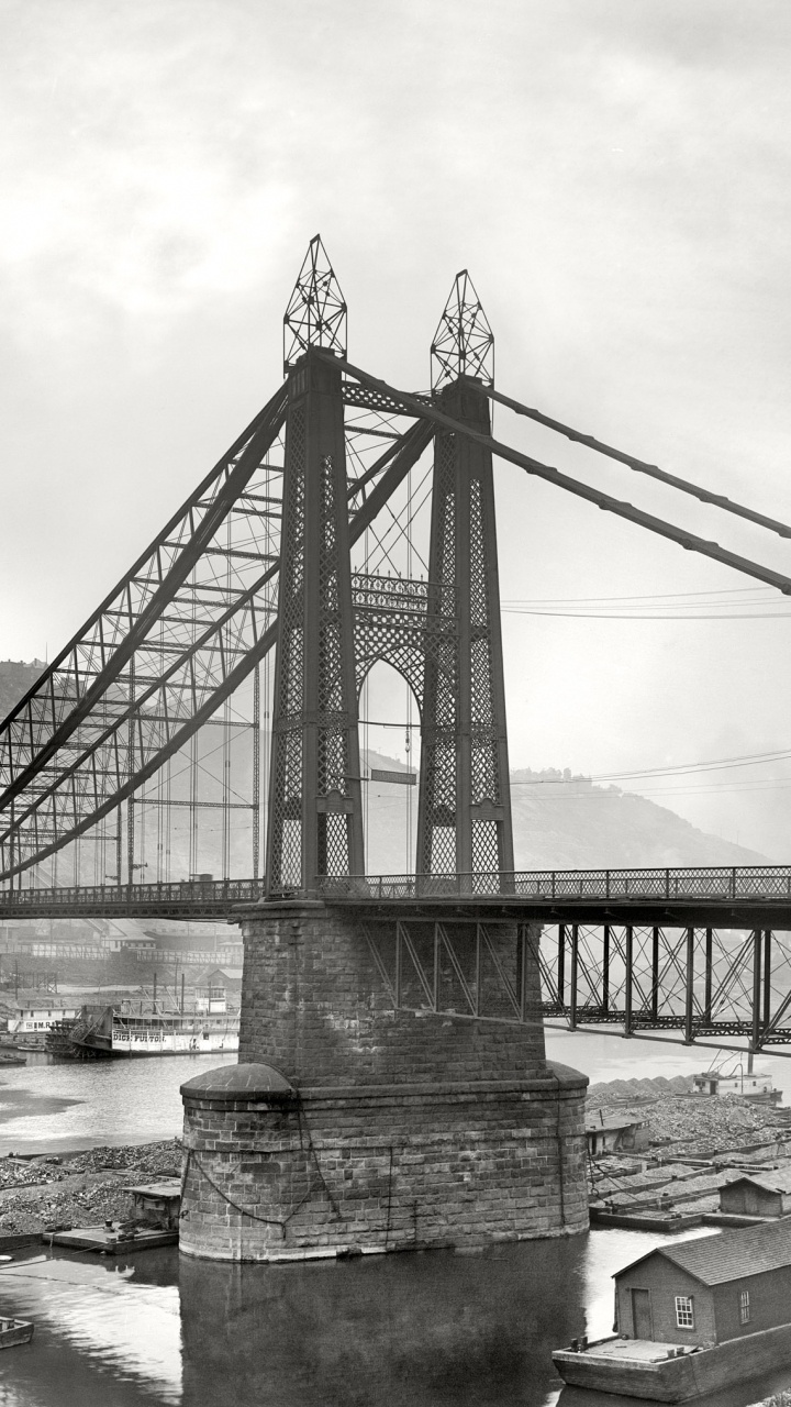 Обои Мост Футов Питт, Фуникулер Дюкень Инклайн, Реки Мононгахелы, Смитфилд-Стрит-Бридж, мост в разрешении 720x1280