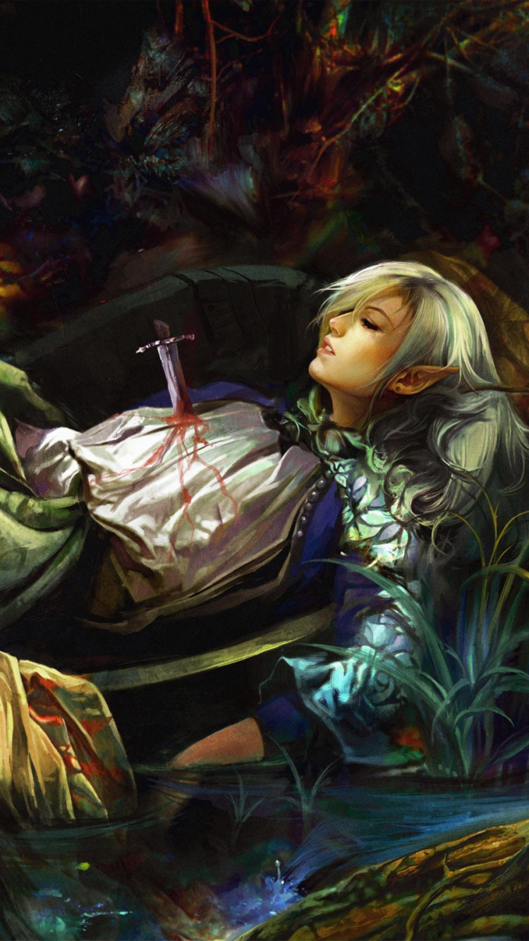 Обои живопись, арт, темнота, мифология, искусство в разрешении 750x1334