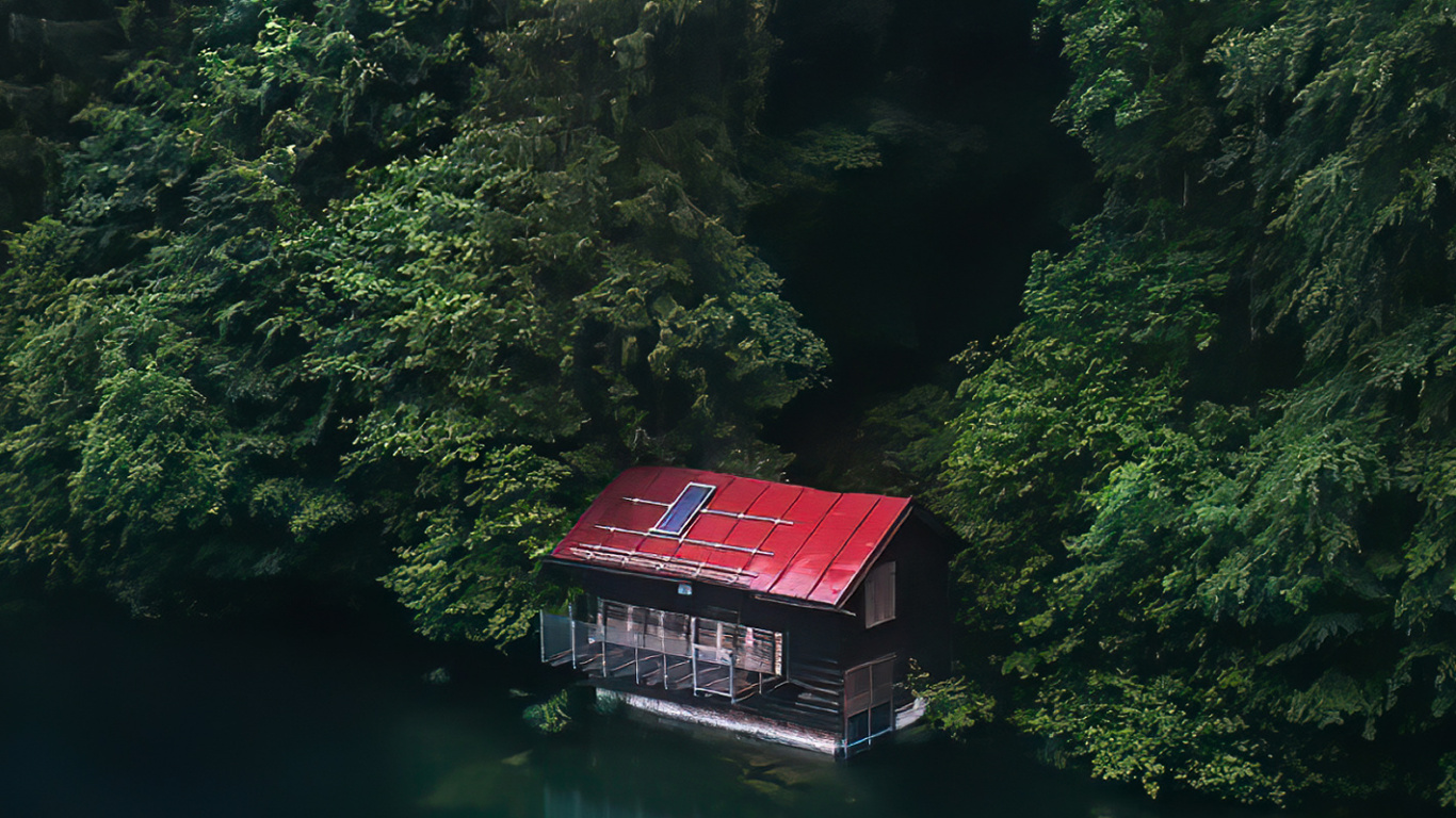 Обои лиственница, Damaksnis, перевозка воды, вода, растение в разрешении 1366x768