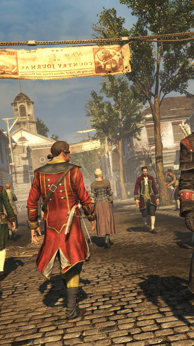 Обои assassins creed rogue, ubisoft, playstation 4, xbox one, компьютерная игра в разрешении 750x1334