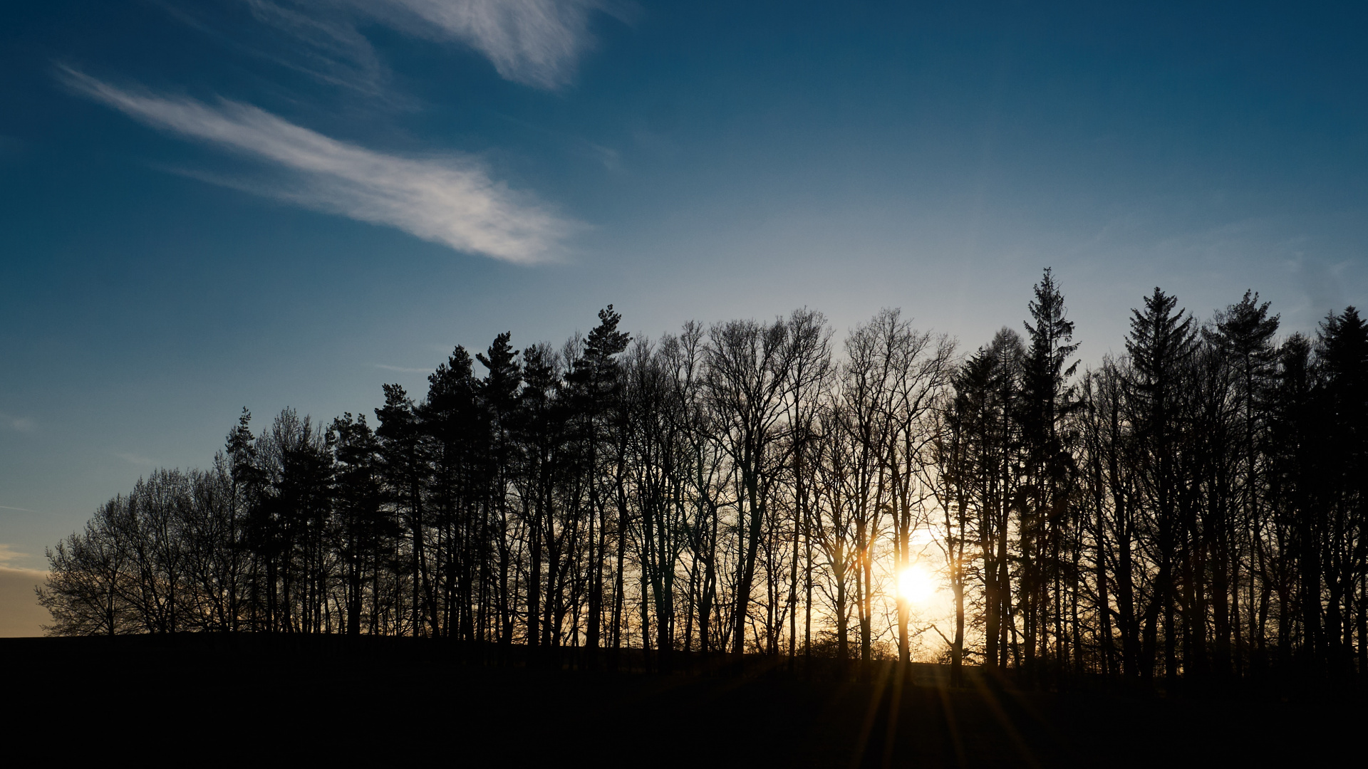 Обои закат, утро, рассвет, природный ландшафт, облако в разрешении 1920x1080