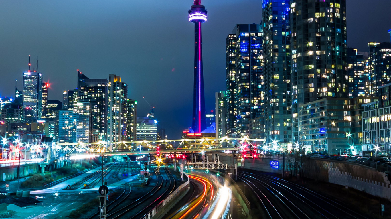 Обои Маленький норвежский парк, телефон, город, небоскреб, здание в разрешении 1366x768