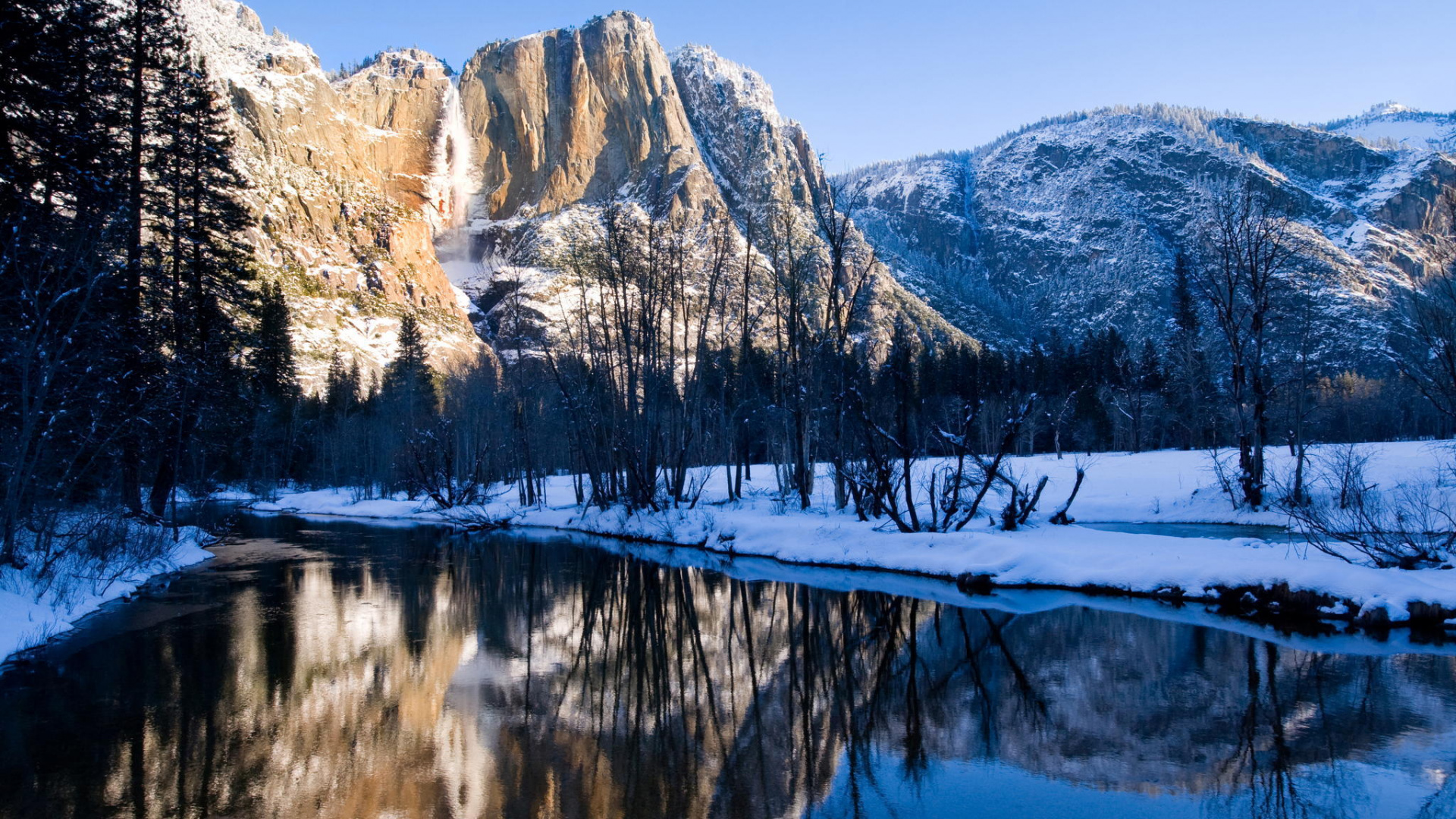 Обои зима, гора, снег, горный рельеф, природа в разрешении 1920x1080