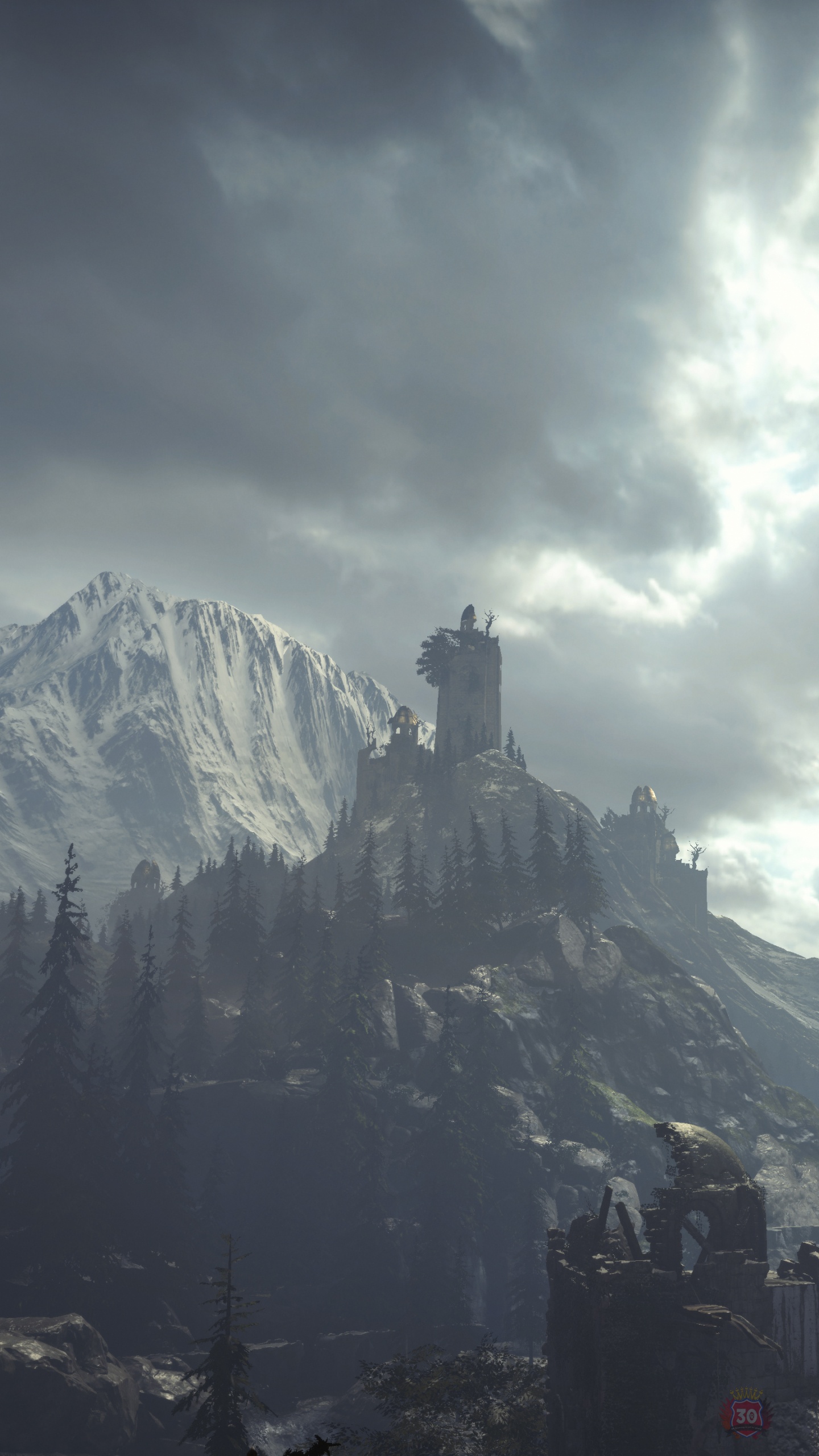 Обои Альпы, горный рельеф, гора, горный хребет, облако в разрешении 1440x2560