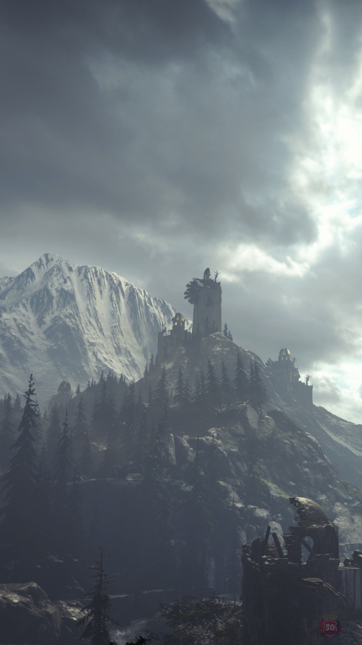 Обои Альпы, горный рельеф, гора, горный хребет, облако в разрешении 720x1280