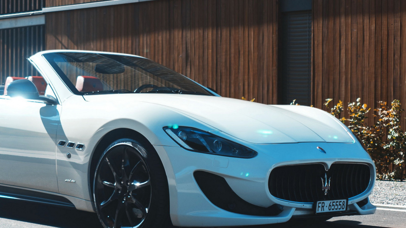 Обои maserati granturismo, Мазерати, легковые автомобили, спорткар, Мазерати Получил в разрешении 1366x768