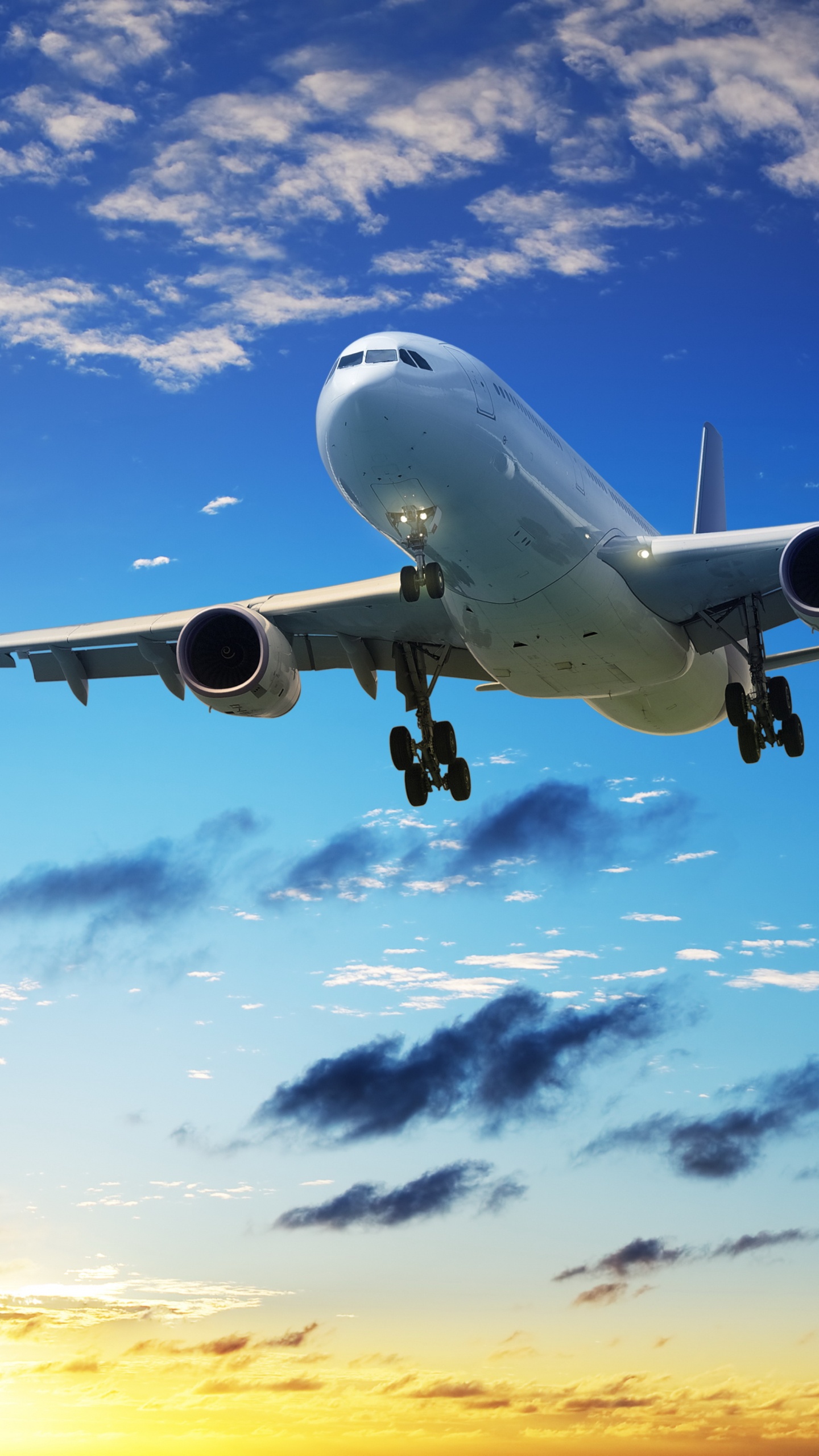 Обои авиалайнер, воздушное путешествие, авиакомпания, авиация, аэрокосмическая техника в разрешении 1440x2560