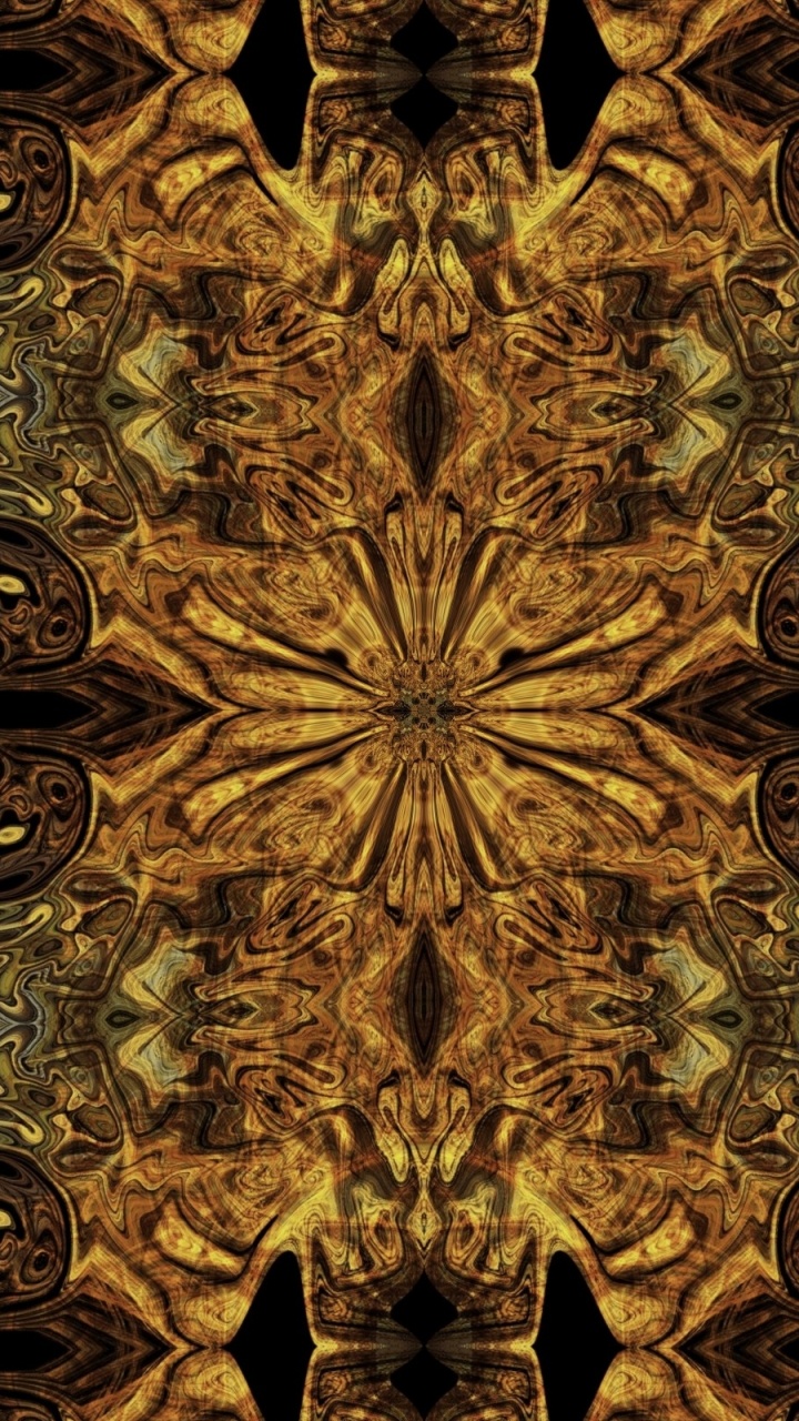 Обои калейдоскоп, узор, симметрия, дизайн, фрактальное искусство в разрешении 720x1280