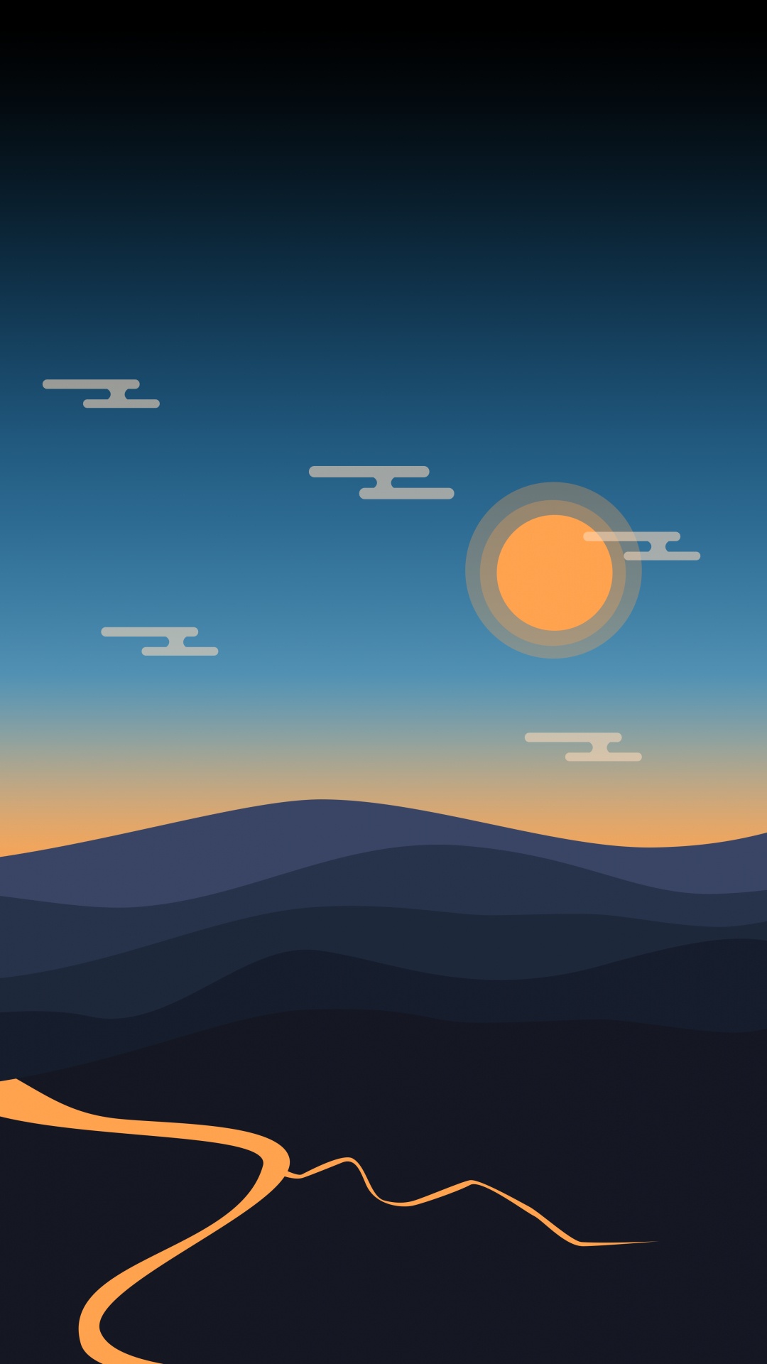 Обои облако, атмосфера, сумрак, природный ландшафт, солнечный свет в разрешении 1080x1920