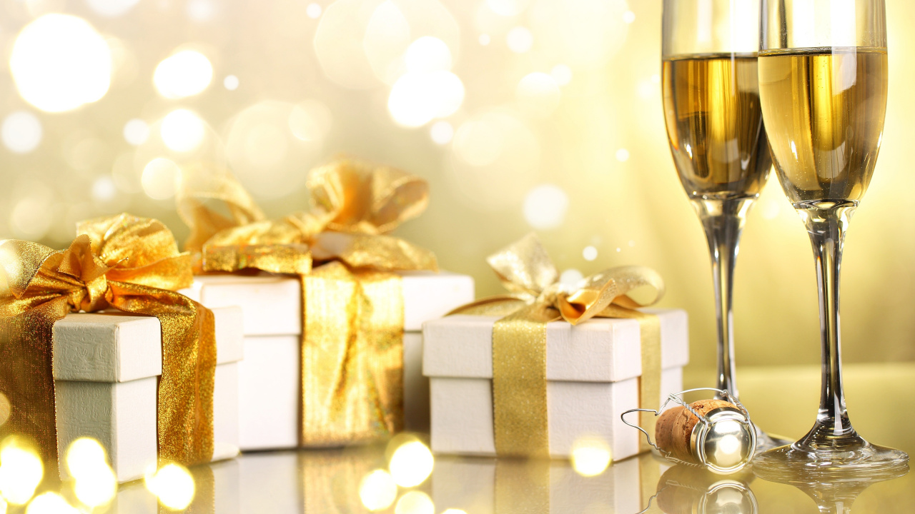 Обои шампанское, вино, шампанское фужеры, рюмки, бокал для вина в разрешении 1280x720