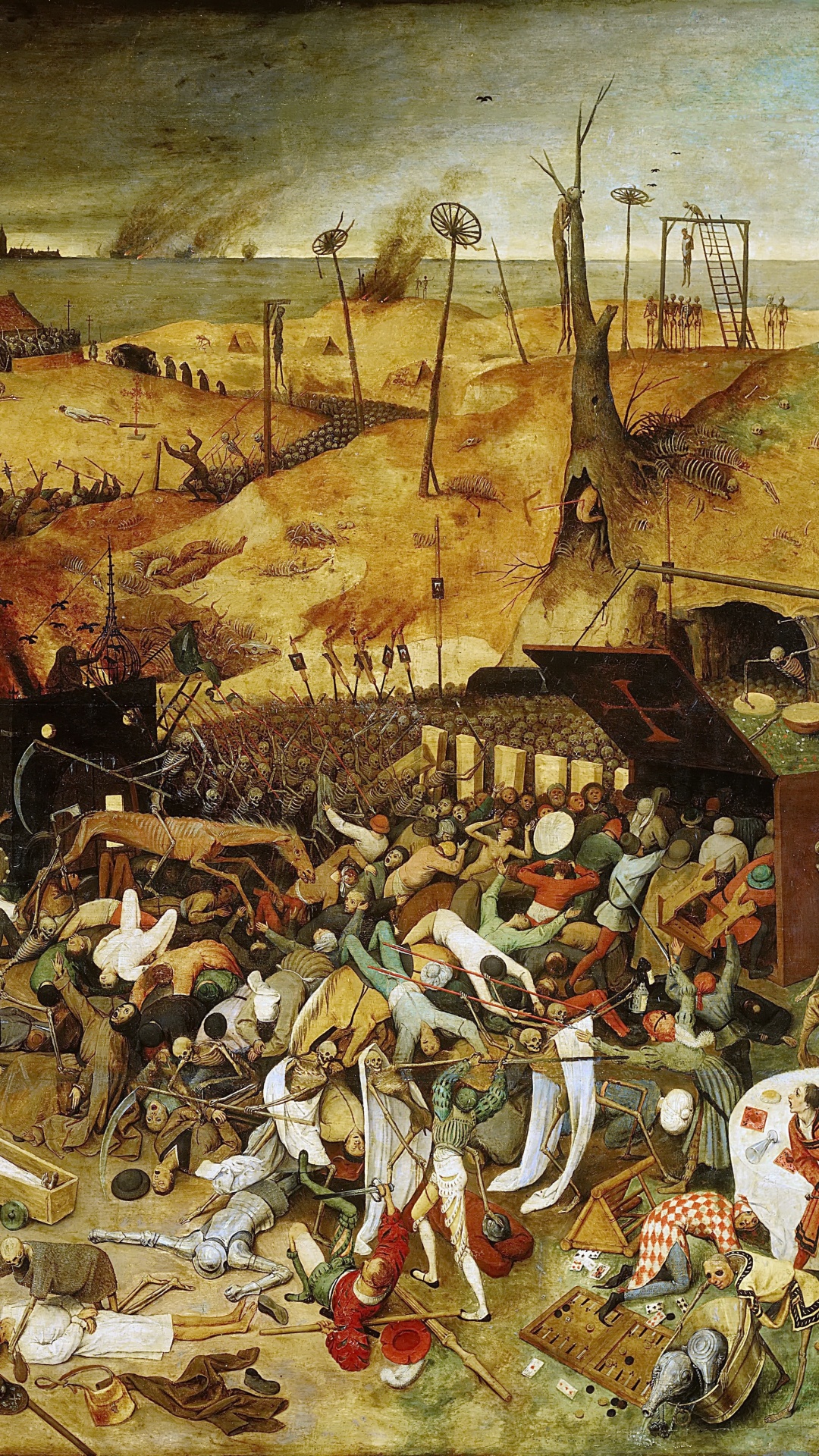 Обои Триумф смерти, Прадо, живопись, арт, искусство в разрешении 1080x1920