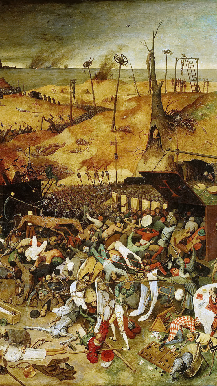 Обои Триумф смерти, Прадо, живопись, арт, искусство в разрешении 750x1334