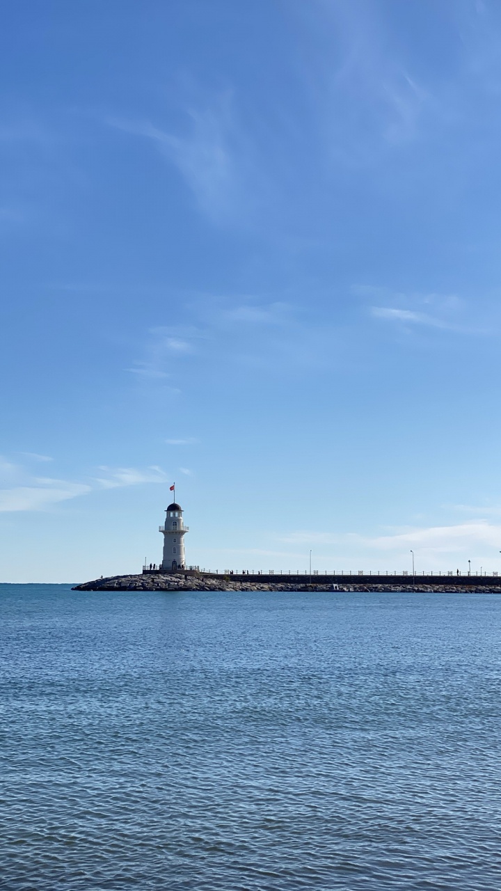 Обои облако, вода, Маяк, вышка, жидкость в разрешении 720x1280