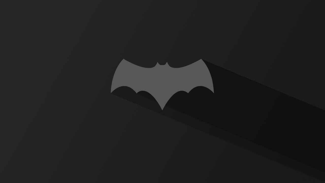 Обои Бэтмен, лого, летучая мышь, графика, монохромный в разрешении 1280x720