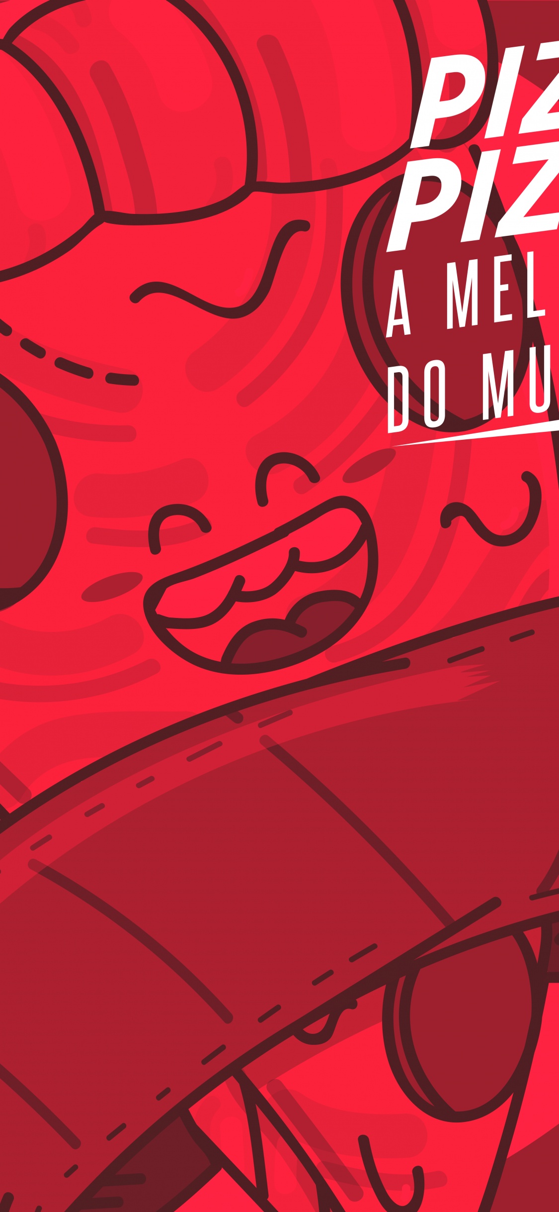 Обои пицца, красный цвет, Кулинария, арт, постер в разрешении 1125x2436