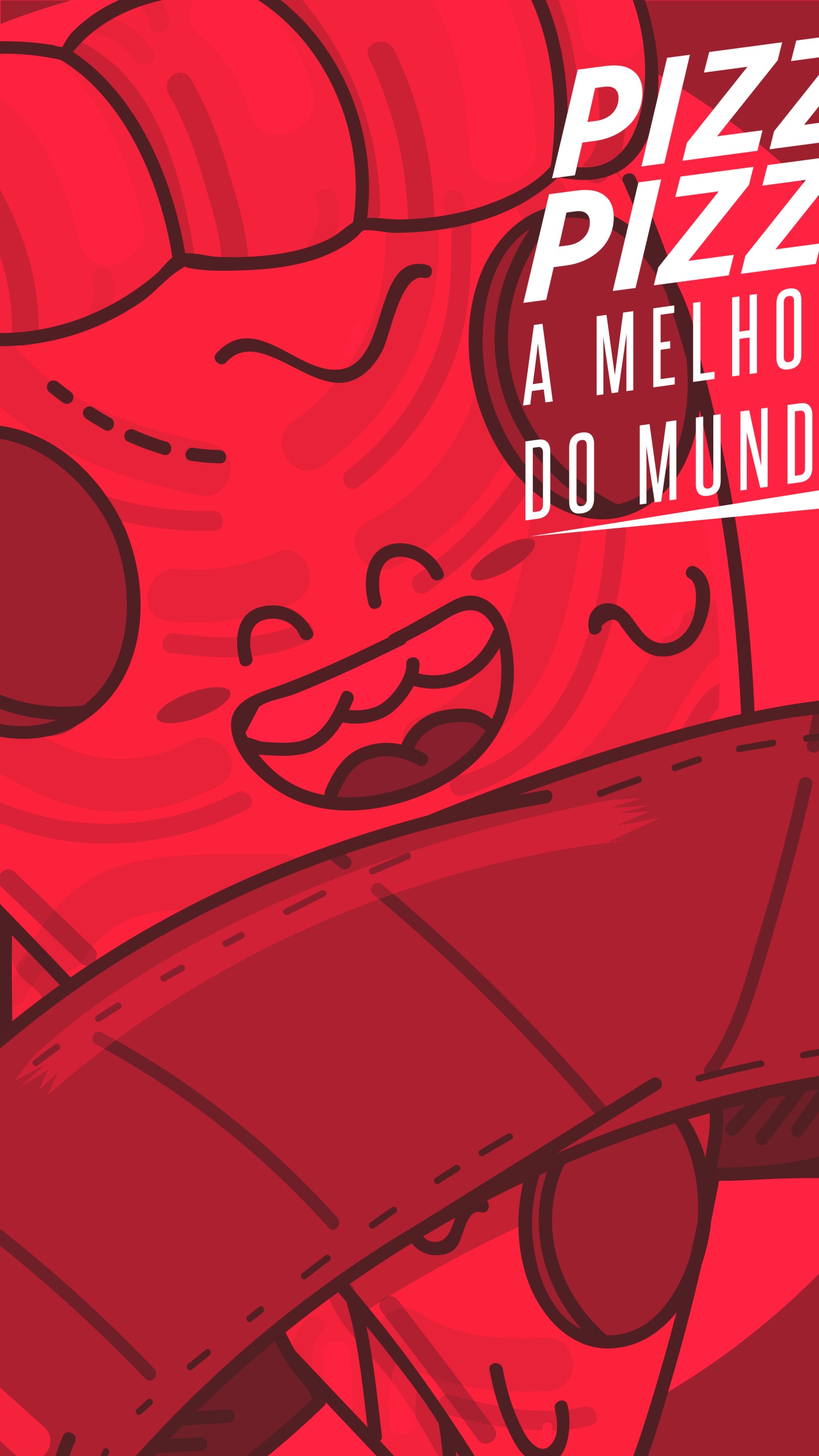 Обои пицца, красный цвет, Кулинария, арт, постер в разрешении 1440x2560