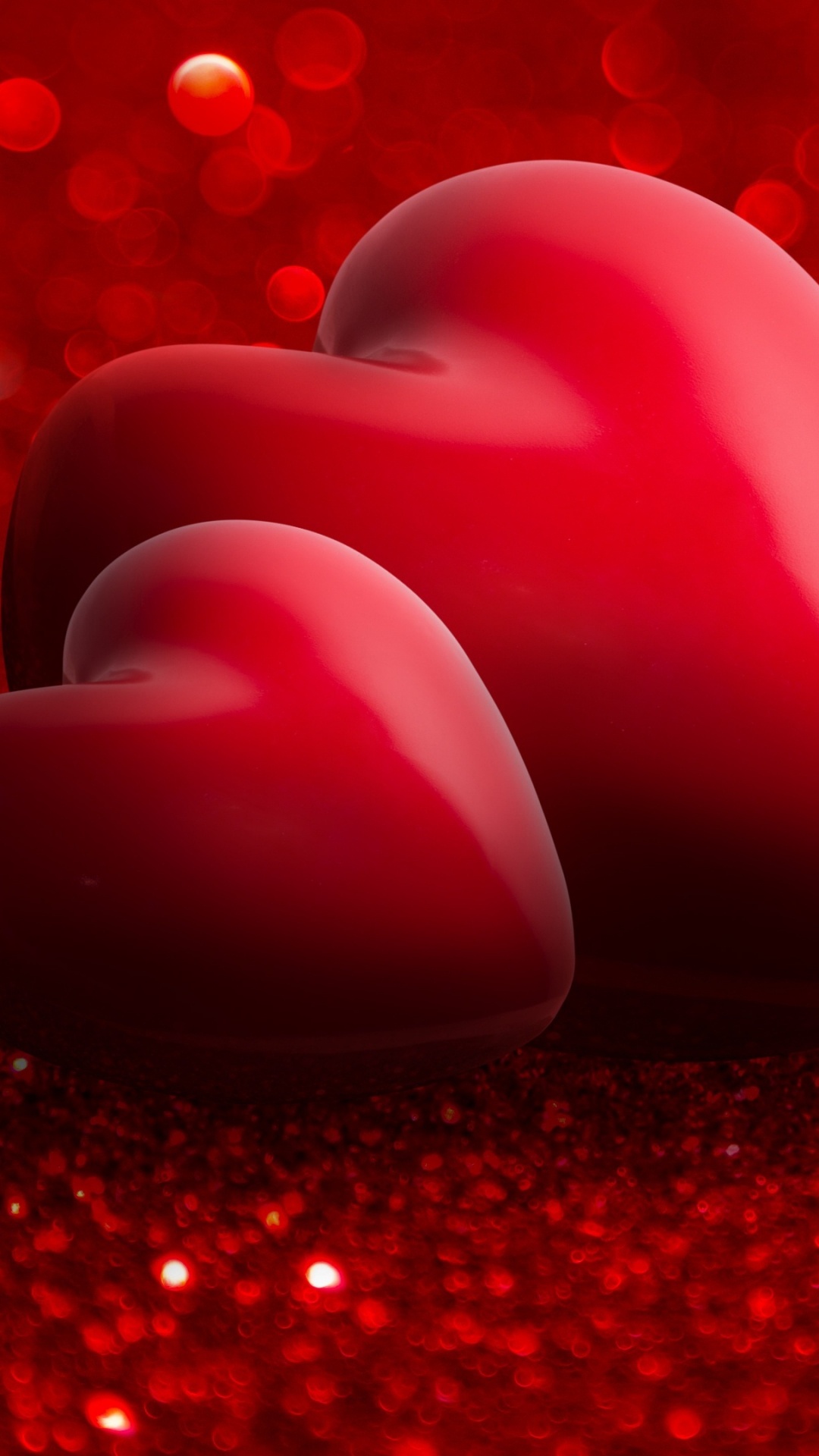 Обои сердце, красный цвет, любовь, День Святого Валентина, небо в разрешении 1080x1920