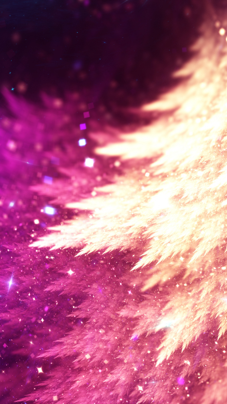 Обои пурпур, Фиолетовый, туманность, розовый, космическое пространство в разрешении 750x1334