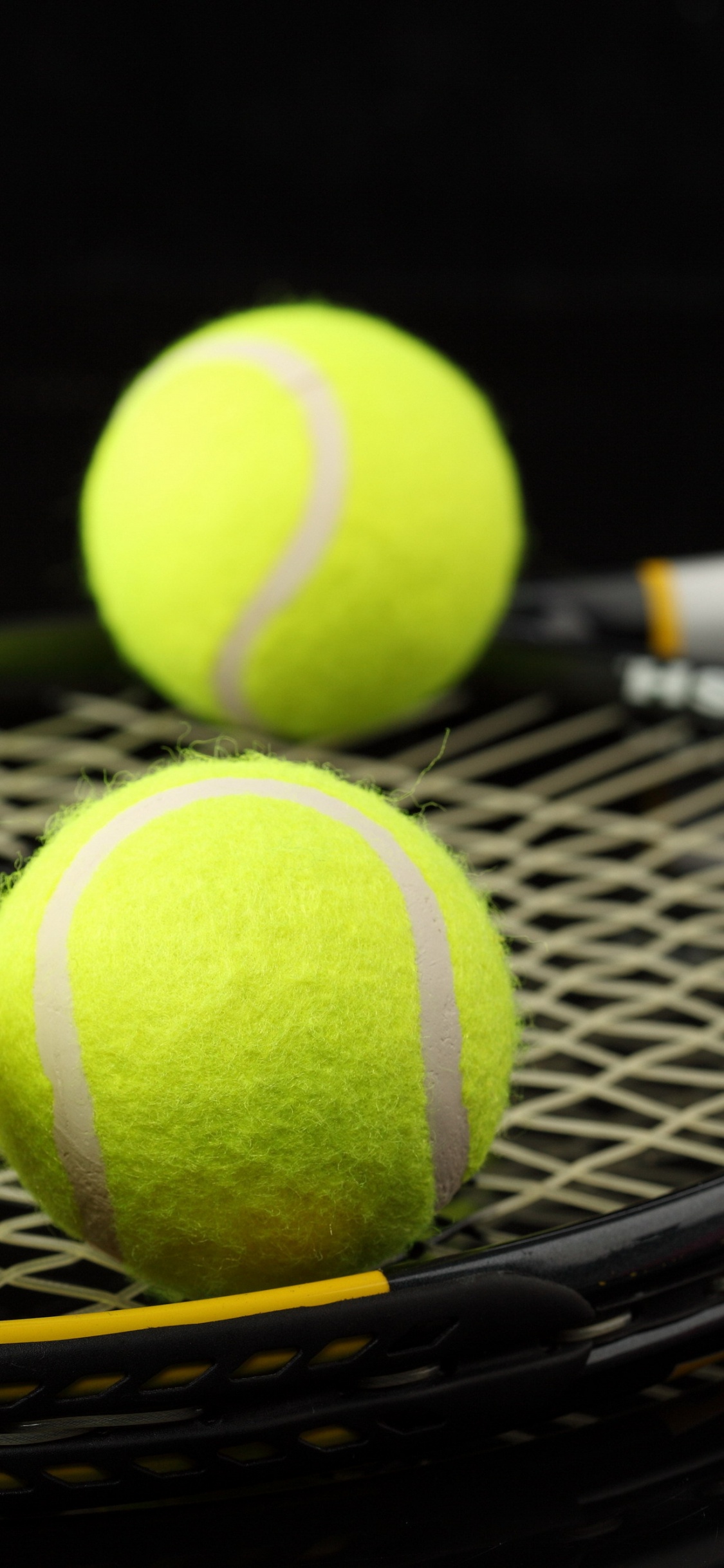 Обои теннис, теннисный мяч, мяч, струны, теннисные мячи в разрешении 1125x2436