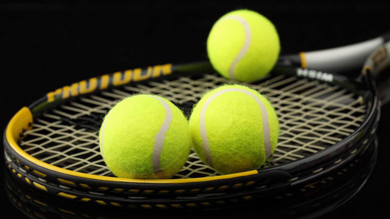 Обои теннис, теннисный мяч, мяч, струны, теннисные мячи в разрешении 1366x768